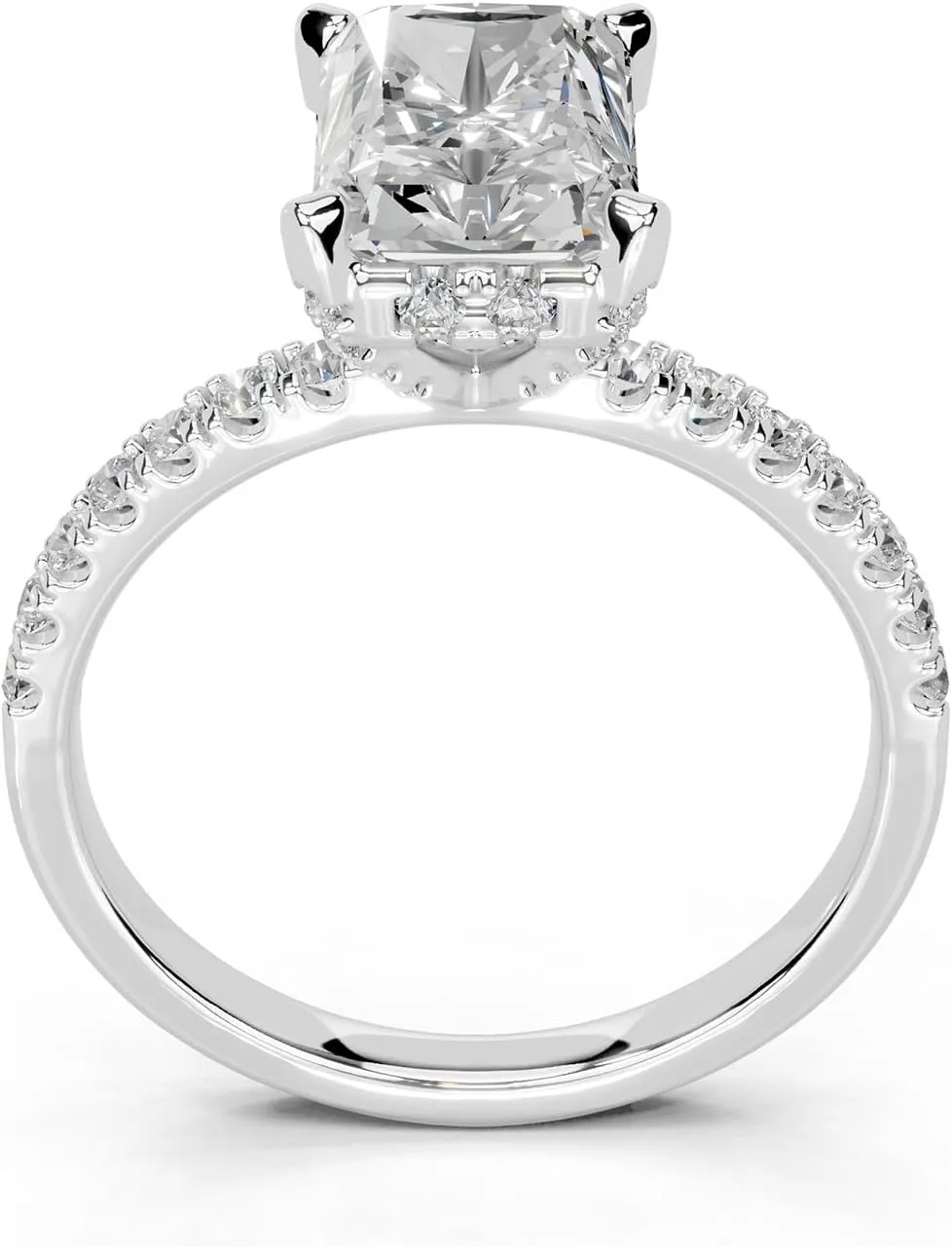 1-5 Carat 14K 18K Gold Platinum Classic Pave Band with Round Cut Lab Grown Diamond Ring, Engagement, Anniversary, Wedding, IGI Certified, Promise Rings for Women (1-5 Ct, F-G Color, VS1-VS2 Clarity)