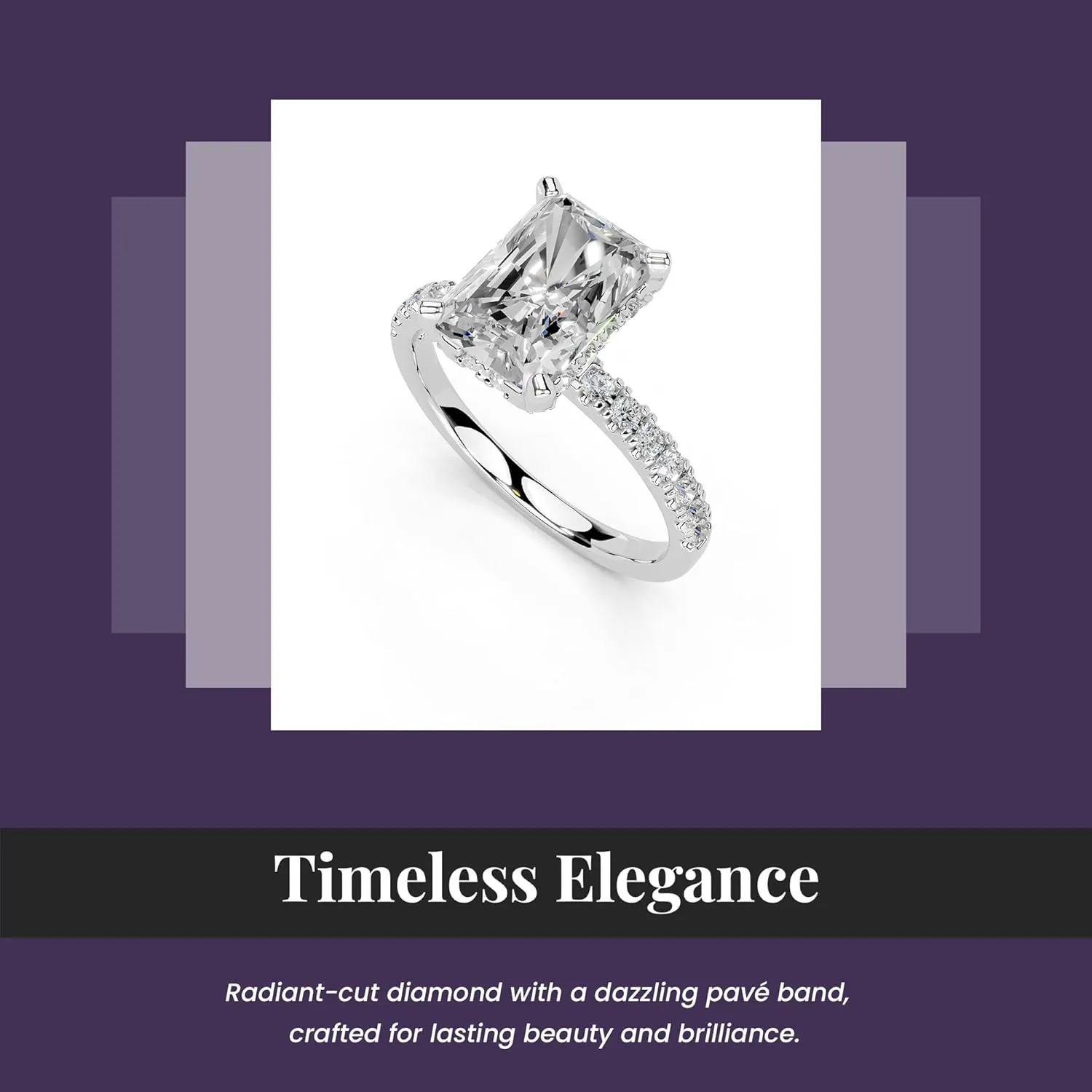 1-5 Carat 14K 18K Gold Platinum Classic Pave Band with Round Cut Lab Grown Diamond Ring, Engagement, Anniversary, Wedding, IGI Certified, Promise Rings for Women (1-5 Ct, F-G Color, VS1-VS2 Clarity)