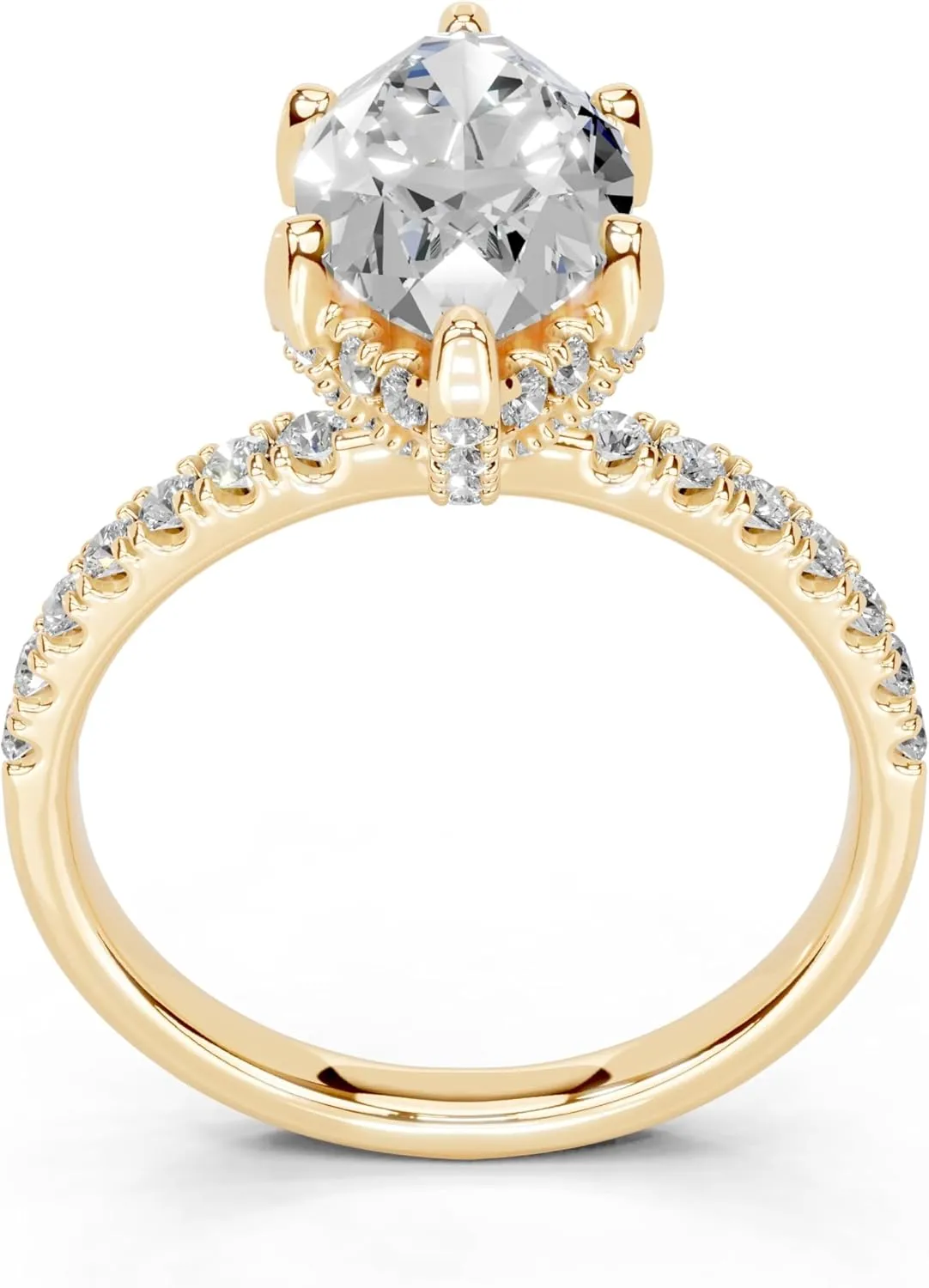1-5 Carat 14K 18K Gold Platinum Marquise Cut 3 Prong Hidden Halo Lab Grown Diamond Ring, Engagement, Anniversary Wedding, IGI Certified Promise Rings for Women (1-5 Ct, F-G Color, VS1-VS2 Clarity)