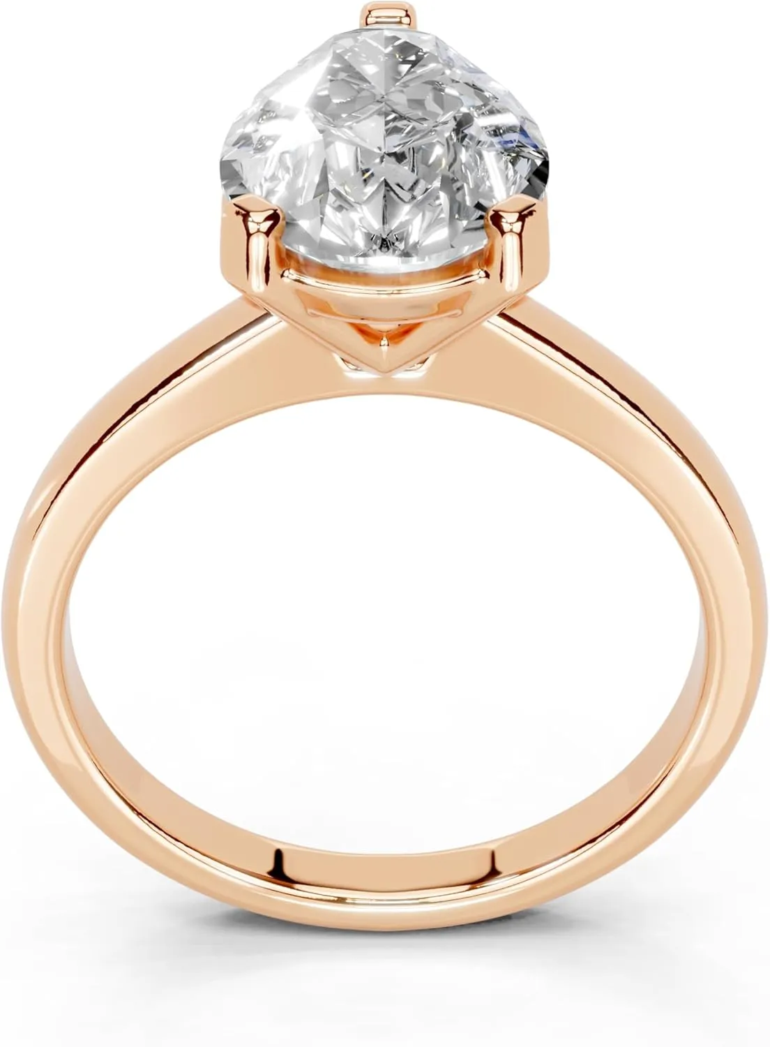 1-5 Carat 14K 18K Gold Platinum Pear Cut 4 Prong Solitaire Lab Grown Diamond Ring, Engagement, Anniversary Wedding, IGI Certified Promise Rings for Women (1-5 Ct, F-G Color, VS1-VS2 Clarity)