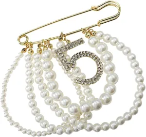 1 PC Elegant Pearl Brooch Unique Design with Tassel for Parties and Festivals Eye Catching Accessory Outfit