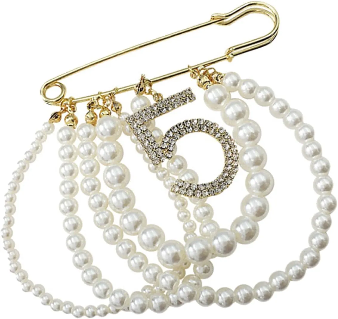 1 PC Elegant Pearl Brooch Unique Design with Tassel for Parties and Festivals Eye Catching Accessory Outfit