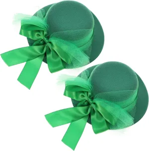 1 Set Patrick's Day Hat Hair Clips Green Party Supplies with Creative Hat Design Comfortable to Wear for Holiday Celebrations and Festive Events