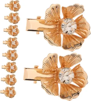 10Pcs Chic Flower Hair Clips for Women Minimalist Floral Hair Accessories Elegant Hair Barrette for Parties Work and Events Skin Friendly Design Durable and Comfortable