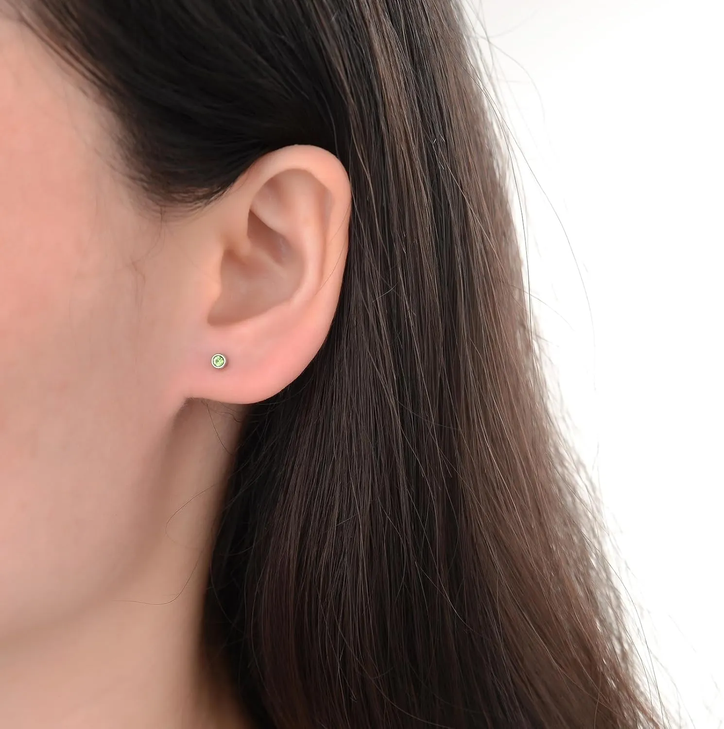 12 Pairs Ear Piercing Stud Earrings, Surgical Stainless Steel Multicolor Cubic Zirconia Birthstone Stud Earrings for Ear Piercing Guns