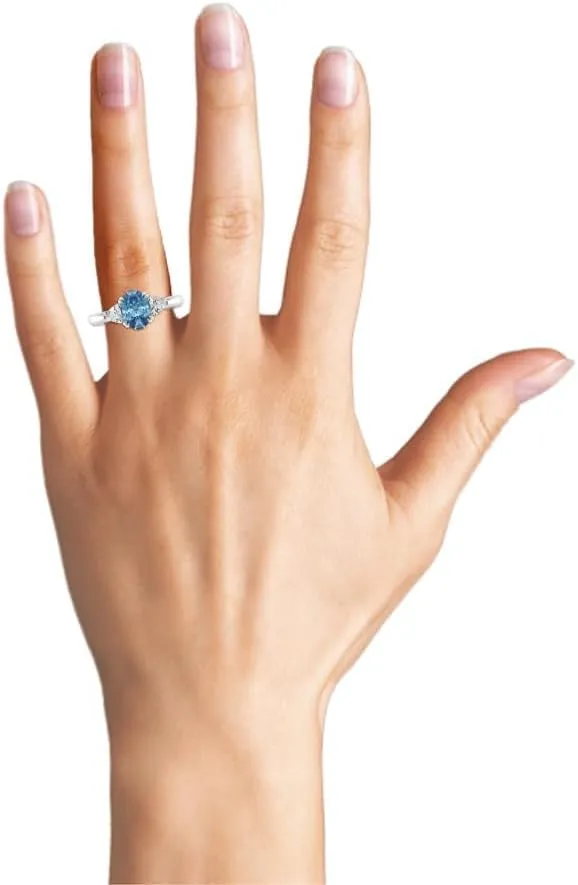 1.5 Carat Natural Gemstone Rings with Moissanite 925 Sterling Silver Oval Shape Blue Diamond/Opal/Emerald/Sapphire/Moss Agate Ring 6??8MM gem rings for women Jewelry Gift for Birthday Christmas