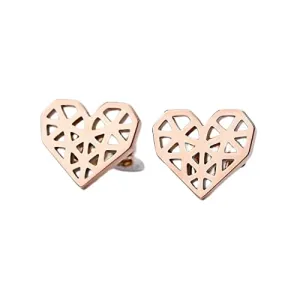 18K gold,heart stud earrings,heart earrings,stud earrings,heart studs,gift for her,minimalist earrings,earrings,heart jewelry,heart stud (Silver)