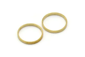 18mm Circle Connectors - 50 Raw Brass Circle Connectors (18x0.8x2mm) D0310