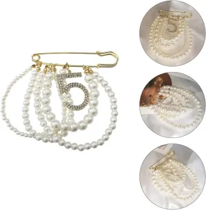 1Pc Elegant Pearl Tassel Multilayer Brooch for Women Alluring Jewelry Pin for Parties Weddings Special Occasions Unique Fashion Accessory