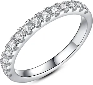 2CT Pear Shaped Engagement Rings for Women Teardrop Sterling Silver Rings with 18K White Gold Plated Cubic Zirconia Wedding Rings for Women Promise Rings for Her