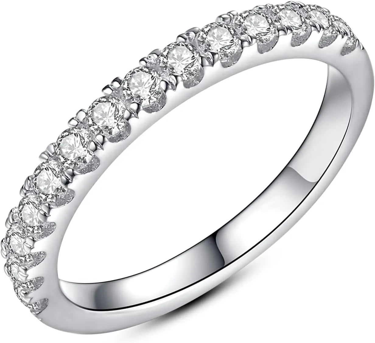 2CT Pear Shaped Engagement Rings for Women Teardrop Sterling Silver Rings with 18K White Gold Plated Cubic Zirconia Wedding Rings for Women Promise Rings for Her