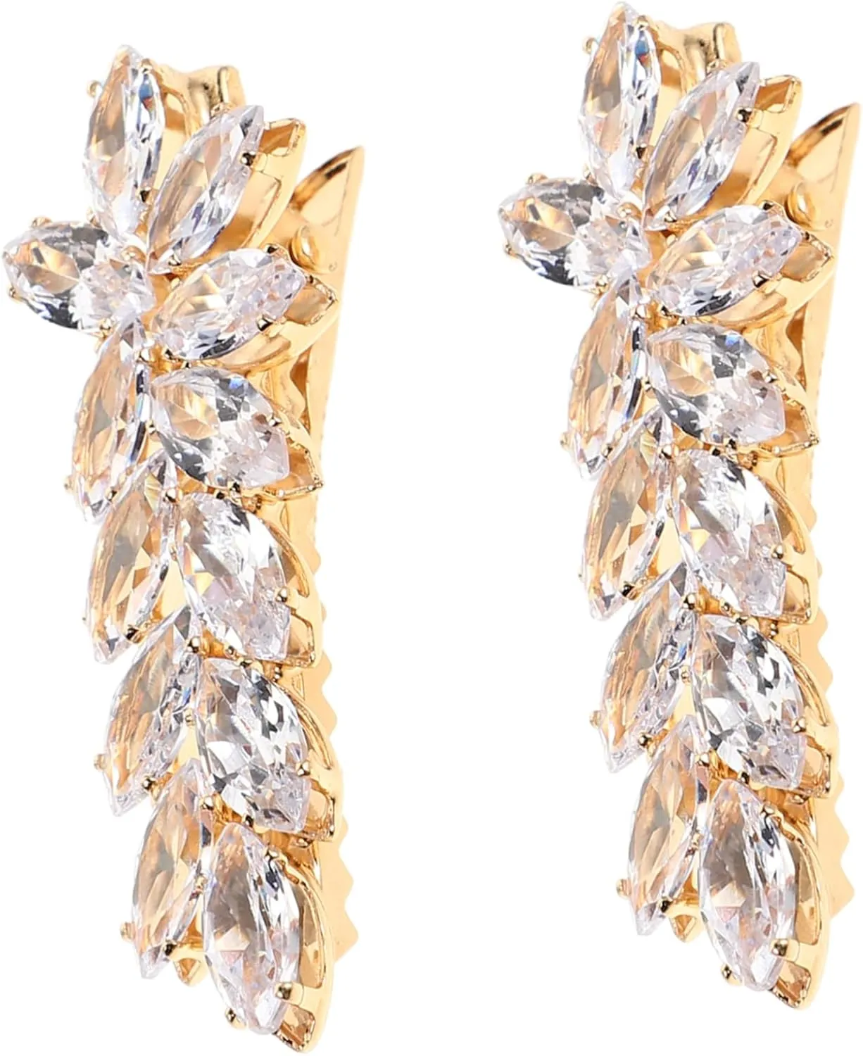 2pcs Jeweled Hair Clips for Cute Floral Alligator Barrettes Elegant Hair Accessories for Year Celebrations Durable and Stylish