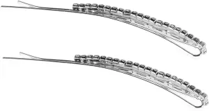 2pcs Rhinestone Snap Hair Clips for Women Sparkly Hair Accessories Stylish Barrettes for Weddings Special Events for Everyday Wear