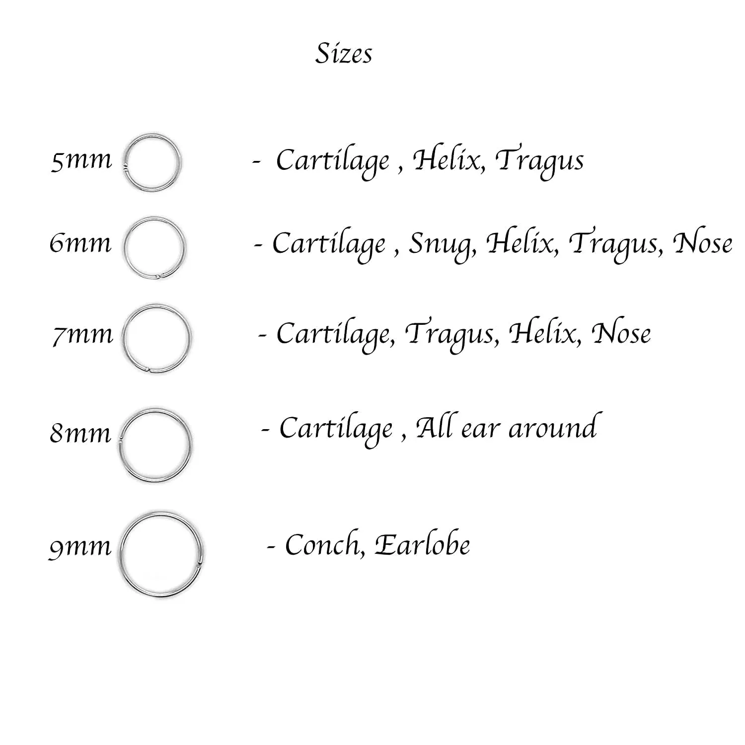 3 Pair Set Nose Rings Hoop Cartilage Small Hoops Earrings Set for Women Tragus Septum Helix Thin Multiple Piercing (Sterling Silver 925, 6-7-8 mm | 3 Pairs/ 22 GA)