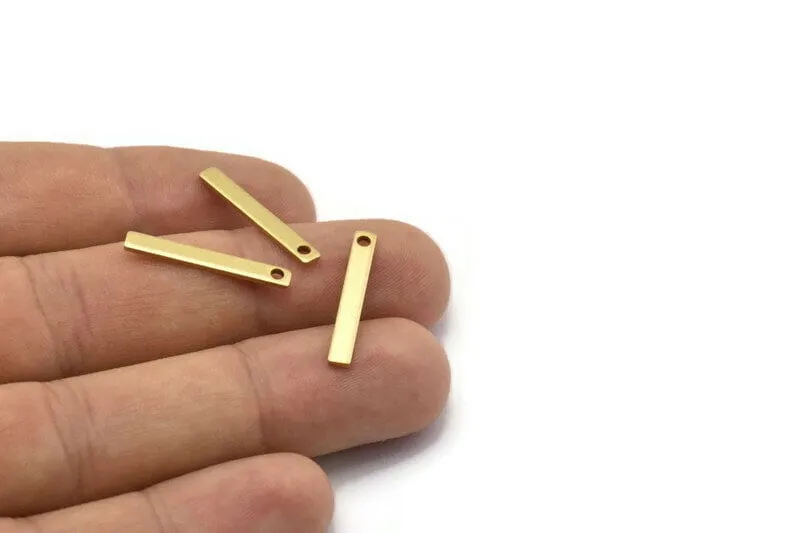 30 Raw Brass Bars (23x3x1mm) BRC 157--A0832
