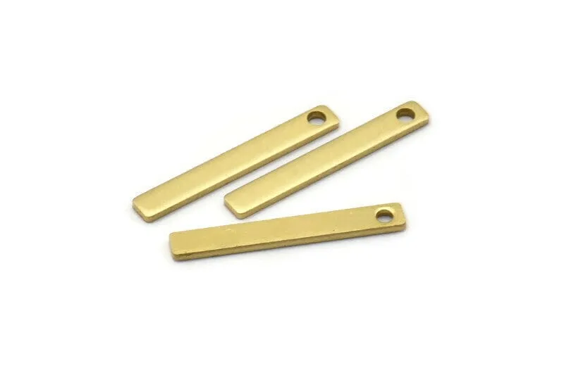 30 Raw Brass Bars (23x3x1mm) BRC 157--A0832