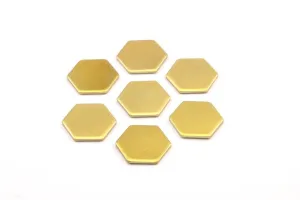 30 Raw Brass Hexagon Stamping Blanks (12.5x1mm) A0959