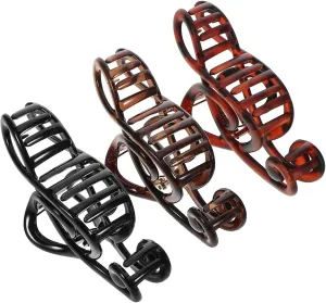 3pcs Musical Note Hair Claw Clips Lightweight Non Slip Barrettes for Women Unique Styling Accessories for Effortless Updos and Everyday Fashion