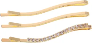 3pcs Rhinestone Bobby Pins for Women Decorative Hair Clips for Casual Formal Styles Secure Grip Rhinestone Hair Accessories Sparkling Hairpins for All Occasions