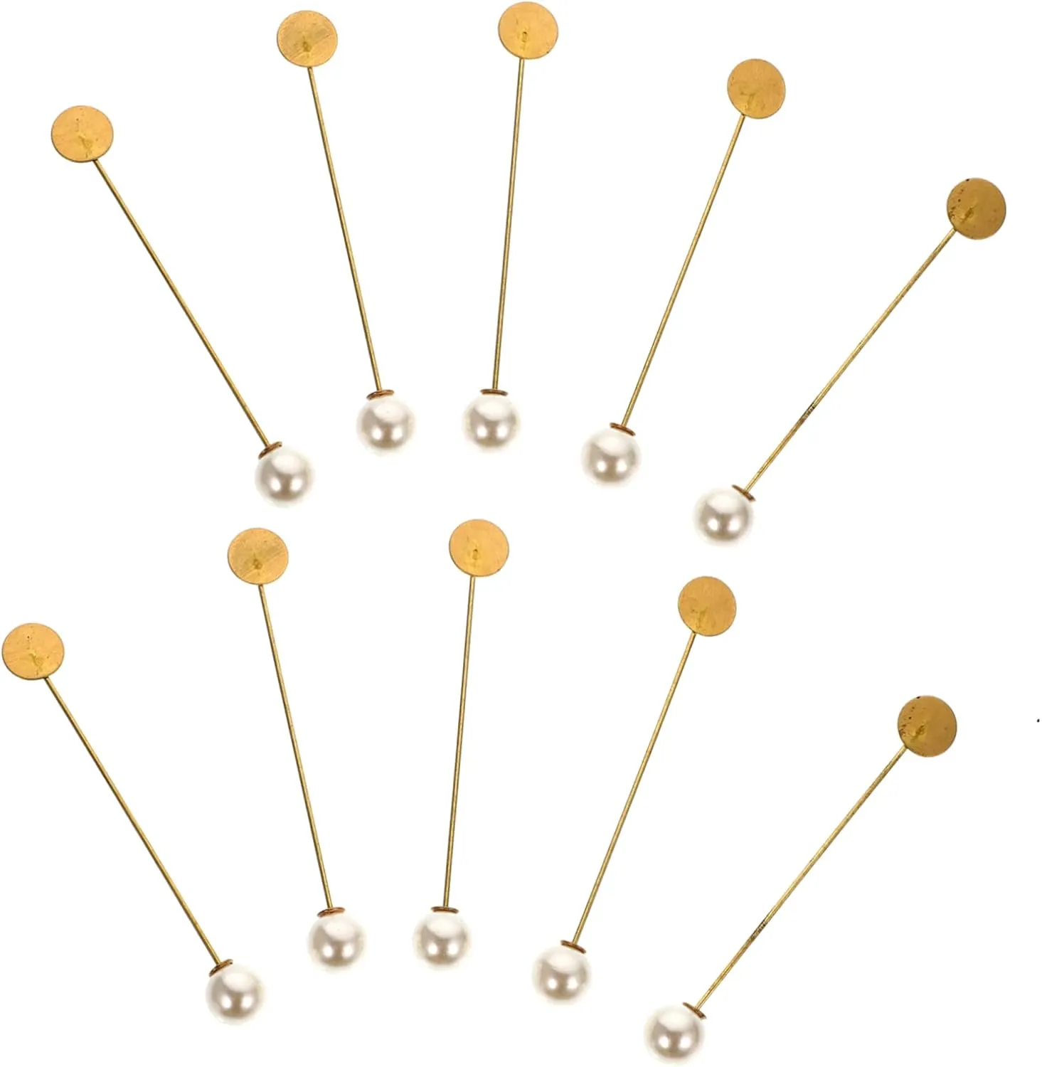 3sets Artificial Pearl Brooch Pin Breast Pin Safe and Easy to Wear for Parties and Daily Life 10pcs*3