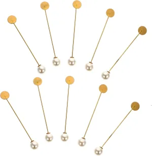 3sets Artificial Pearl Brooch Pin Breast Pin Safe and Easy to Wear for Parties and Daily Life 10pcs*3