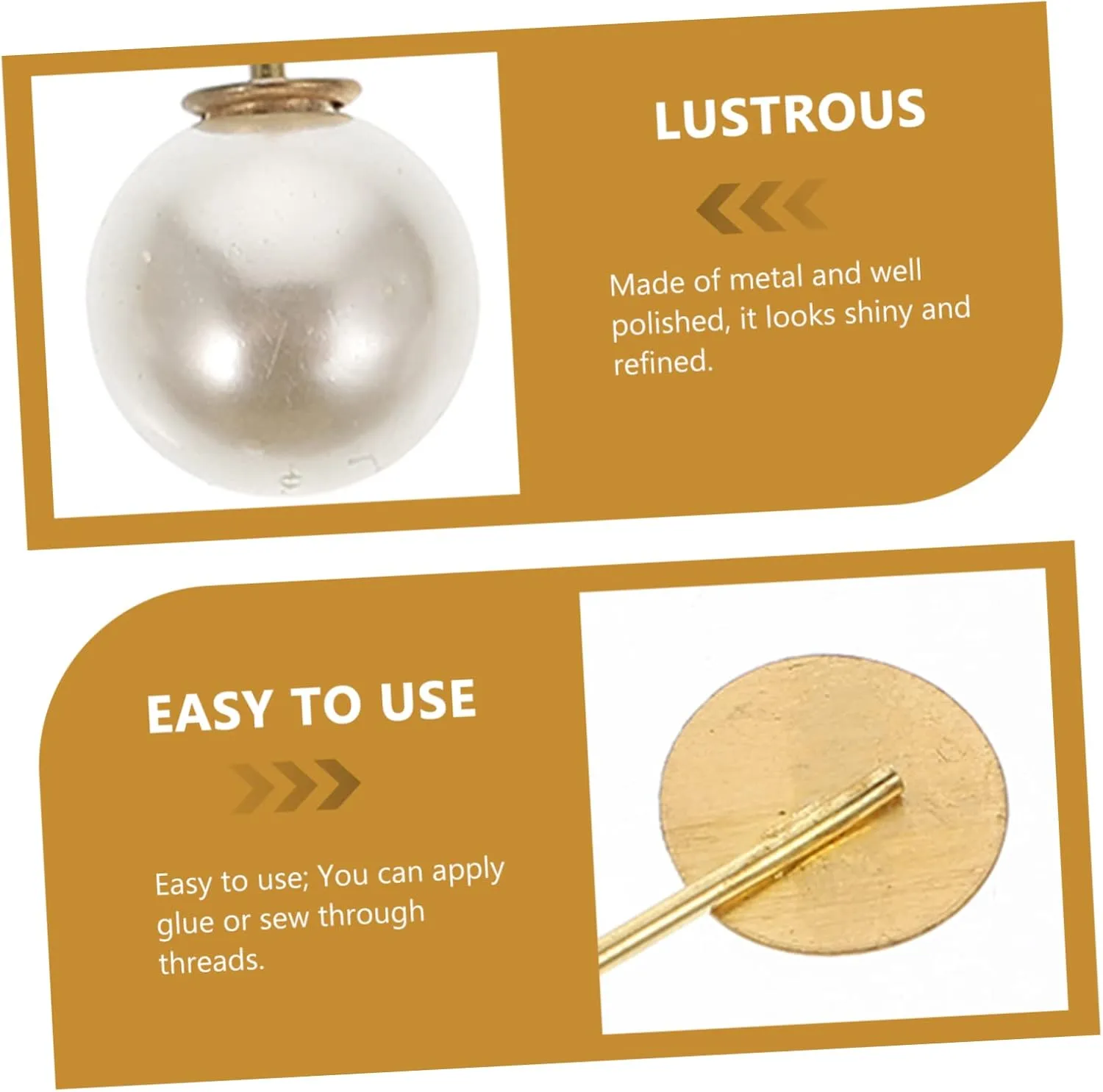 3sets Artificial Pearl Brooch Pin Breast Pin Safe and Easy to Wear for Parties and Daily Life 10pcs*3