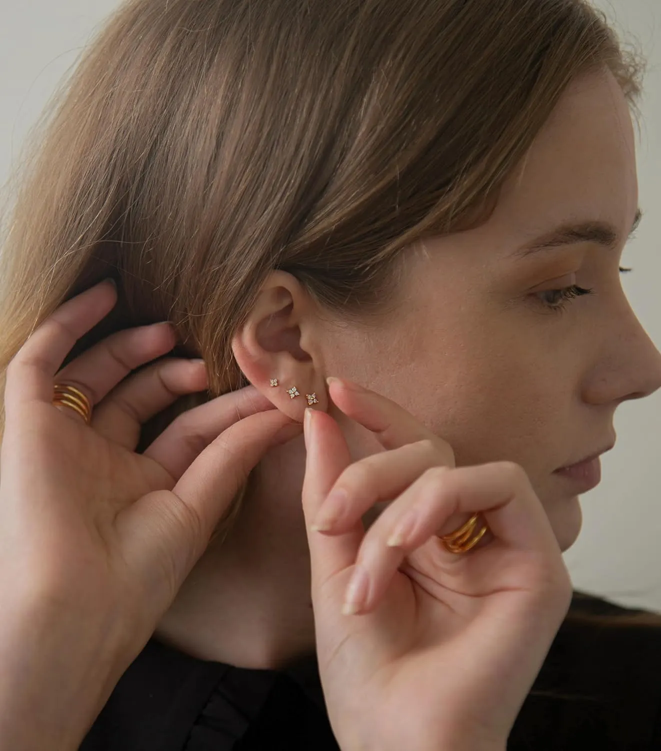 5 Pairs Gold Stud Cartilage Earrings Set for Women Trendy Hypoallergenic S925 Sterling Post for Sensitive Ears Helix,Tragus,Sung,Earlobe Earrings Sets for Multiple Piercing Jewelry Gifts