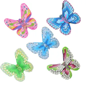 6 Clay Butterfly Hair Clips for Women, Y2K Jewelry Hair Accessories, Retro 90s Barrettes with Butterflies