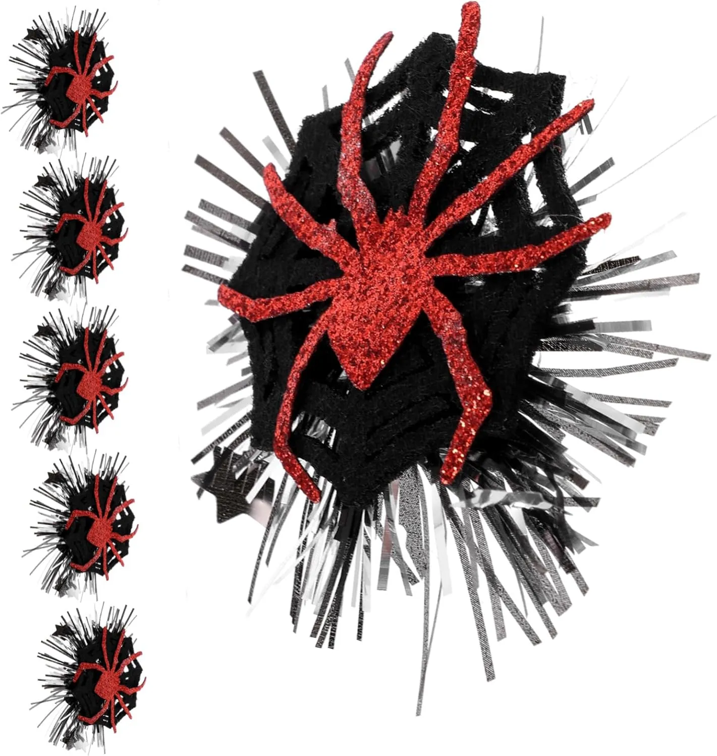 6pcs Halloween Spider Hair Clips for Women Lightweight Hair Accessories for Parties Festivals and Costumes Cute Decor for Teens for Halloween Celebrations