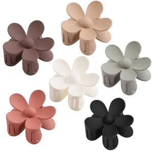 6PCS Matte Flower Large Hair Clips For Women Thick Hair, Non Slip Strong Hold For Thin Hair, Big Cute Daisy Hair Accessories For Girls Valentine's Day Gifts Holiday, 6 Colors