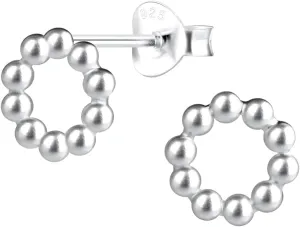 925 Sterling Silver Round Ball Circle Stud Earrings
