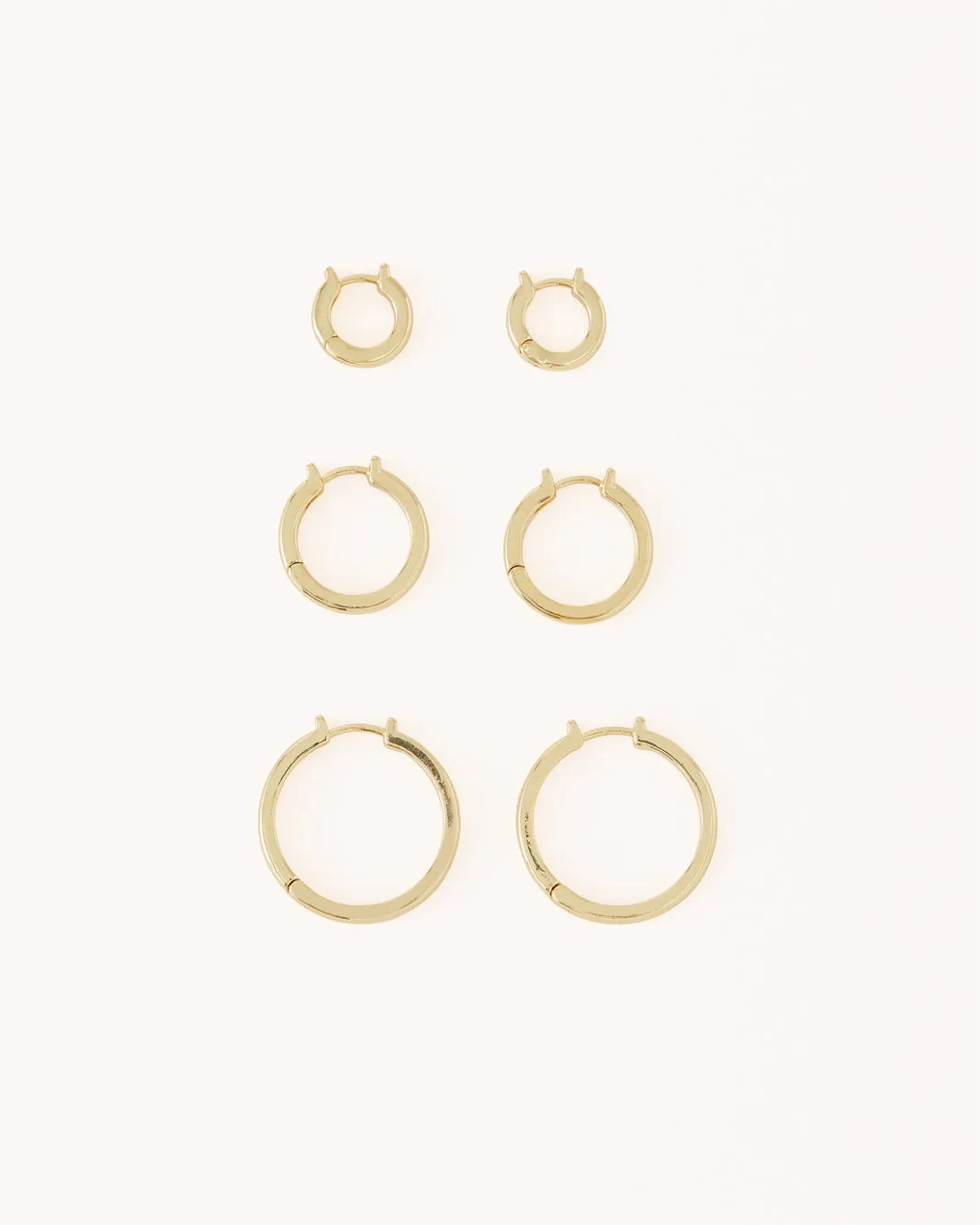 ADELINE EARRING 3 PACK - GOLD PLATED 18K
