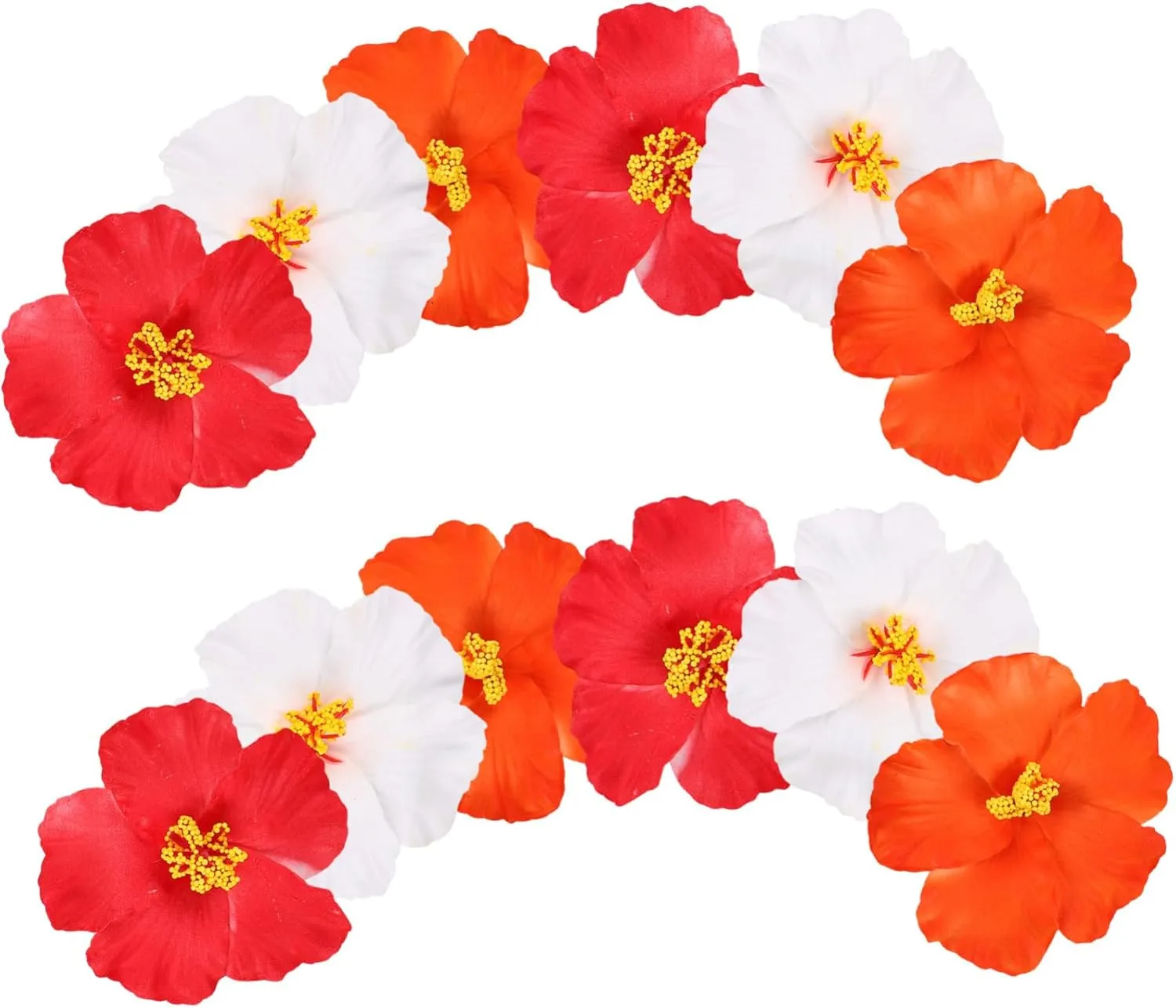 Amosfun 12Pcs Boho Tropical Plumeria Flower Hair Clips Hibiscus Barrettes for Women Floral Accessories for Beach Vacation Weddings Parties Lightweight and Unique Artisan