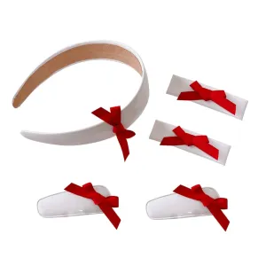 Angoily Wide Hairpin Headband Baby Girl Bows Clips 5pcs Set Hair Accessories for Girls of Hair