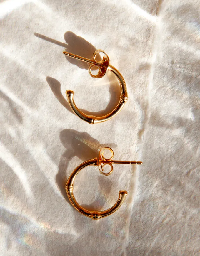 Bamboo Mini Hoops Gold