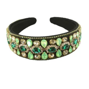 Baroque Rhinestone Hairband Hair Accessories Wide Band Headband For Women Girls Wedding Party GN 3