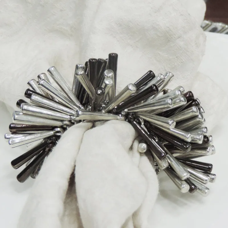 Beaded Napkin Rings for Stylish Table Setting | Set of 6