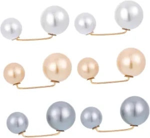 Beaupretty 6Pcs Faux Brooch Pins Mixed Style Safety Pins for Shawl Dress Collar Handbag for Parties Weddings and Daily Use
