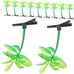 BESPORTBLE 30Pcs Coconut Tree Hair Clips for Women Lightweight Beach Themed Headwear Versatile Hair Accessories for Parties Cosplay Photography Daily Use