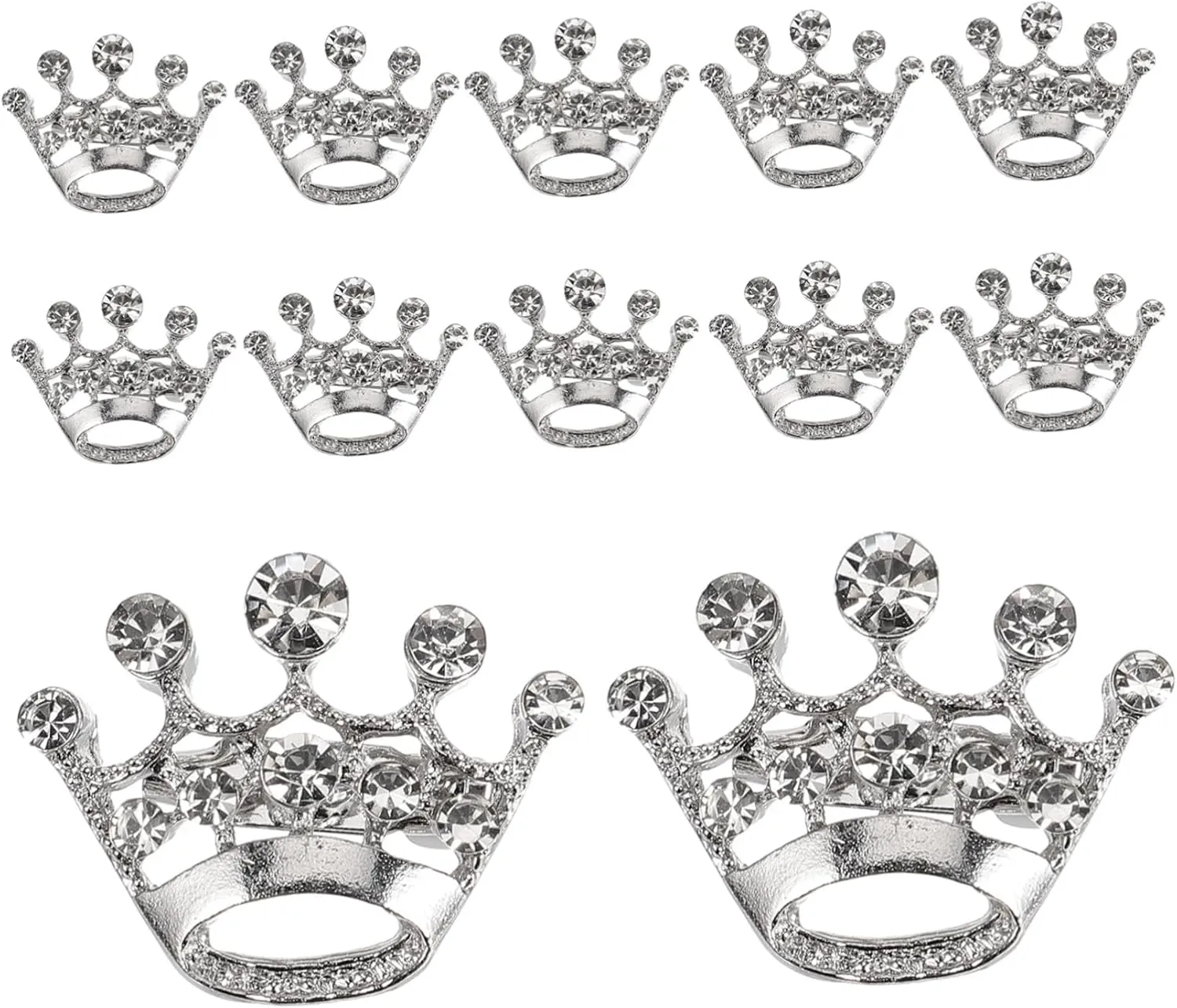 BESTOYARD 60 pcs in bulk bridal brooch dress brooch crystal brooch Tiara brooch for crafts bulk brooches pageant enamel lapel pin embellishments for crafting hair comb bridesmaid crown
