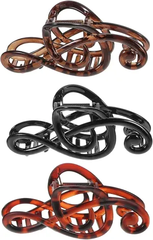 BESTYASH 3pcs Music Non Slip Grip for Thick Hair Elegant Bun Hair Accessories for Women and Timeless Style