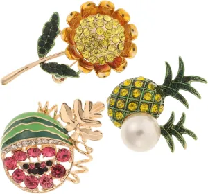 BESTYASH Watermelon Brooch Pin Enamel Lapel Badge Fruit Brooch Pins for Women Cute