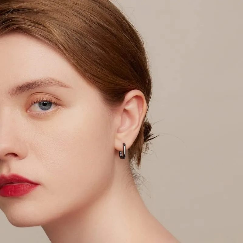 BISAER 925 Sterling Silver Cute Hoop Earrings for Women Hypoallergenic Small Sleeper Tragus Hoop Earrings Cartilage Jewelry Gifts
