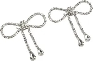 Bow Brooch Pins, 2 PCS Rhinestone Brooch Bow Pin Vintage Bowknot Brooch Pin Fashion Jewelry Accessories for Sweater Shawl Cardigan
