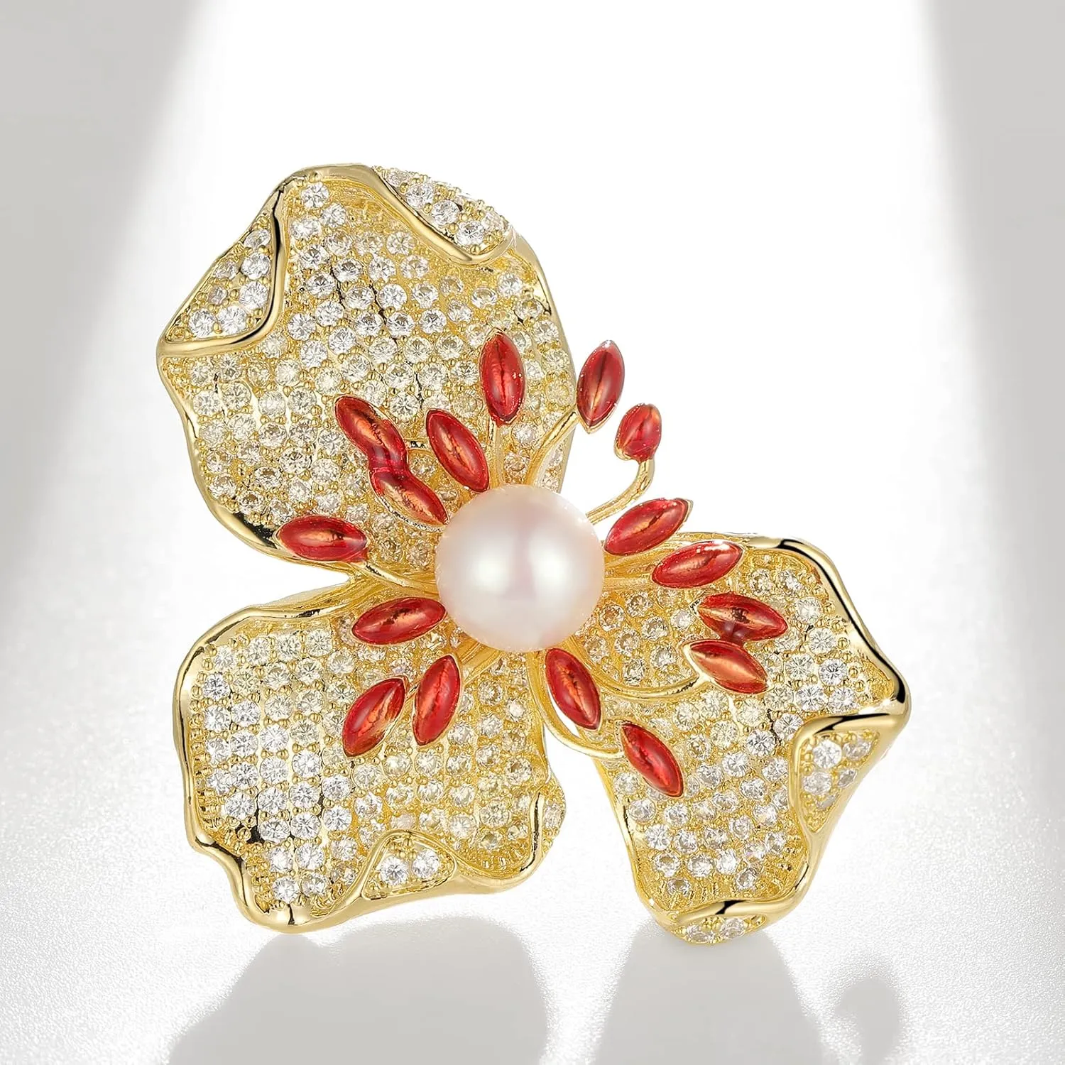 Brooches and Pins for Women Elegant Flower Pearl Brooches Costume Broches Jewelry Lady Christmas Pin for Women