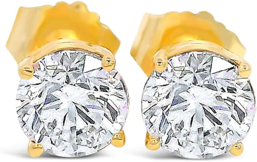 Certified 1/4-3.0 Carat Lab Grown Diamond Earrings in 14K Gold, Premium Collection of Diamond Stud Earrings for Women and Men, Quality Studs in Exceptional Color/Clarity