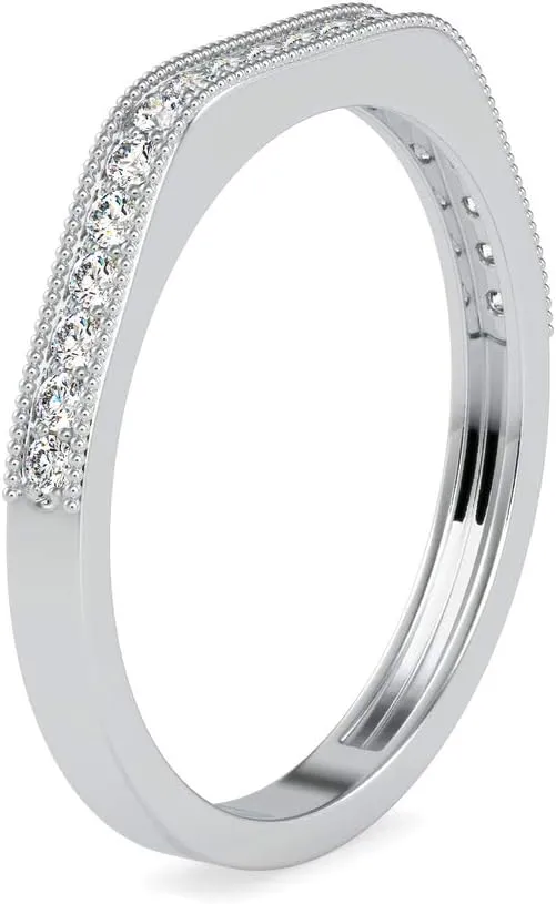 Certified Channel Setting Anniversary Ring Studded with 20 Round Natural Diamond in 14k White/Yellow/Rose Gold Wedding Band Ring for Women | Bridal Ring for Her | Couple Promise Ring (0.16 Ct, IJ-SI)