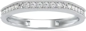 Certified Channel Setting Anniversary Ring Studded with 20 Round Natural Diamond in 14k White/Yellow/Rose Gold Wedding Band Ring for Women | Bridal Ring for Her | Couple Promise Ring (0.16 Ct, IJ-SI)
