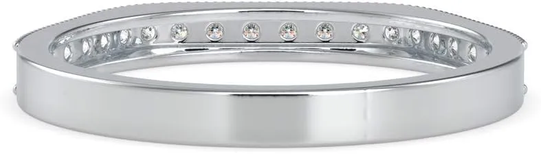 Certified Channel Setting Anniversary Ring Studded with 20 Round Natural Diamond in 14k White/Yellow/Rose Gold Wedding Band Ring for Women | Bridal Ring for Her | Couple Promise Ring (0.16 Ct, IJ-SI)