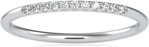 Certified Channel Setting Ring Studded with 11 pcs Round Cut Natural Diamond in 14k White/Yellow/Rose Gold Wedding Band Ring for Women | Bridal Ring for Her | Couple Promise Ring (0.07 Ct, IJ-SI)